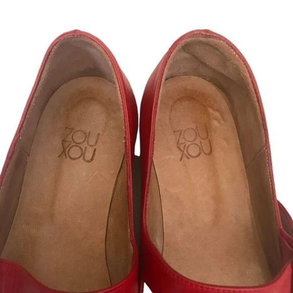 Zou Xou Eugenia Mary Jane Flats in Red Size EU39 - Picture 5 of 9